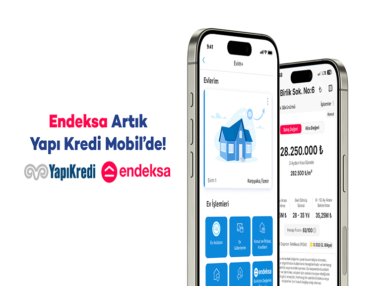 ENDEKSA'NIN GAYR�MENKUL DE�ERLEME H�ZMET� YAPI KRED� MOB�L'DE!